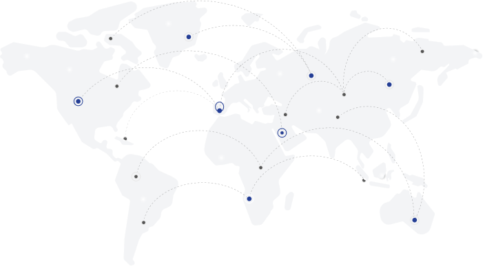 World map showing Medship's global presence